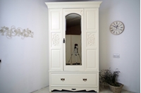 Picture of Antique Wardrobe with Mirrored Door