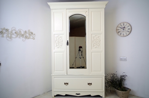 Picture of Antique Wardrobe with Mirrored Door