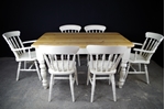 Picture of 5ft Pine Farmhouse Table + 6 Beech Spindle back chairs