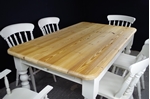 Picture of 5ft Pine Farmhouse Table + 6 Beech Spindle back chairs