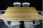 Picture of 5ft Pine Farmhouse Table + 6 Beech Spindle back chairs
