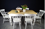 Picture of 5ft Pine Farmhouse Table + 6 Beech Spindle back chairs