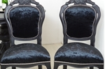 Picture of Louis French Style Round Pedestal Table + 4 Chairs in Black