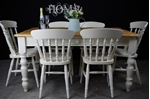 Picture of Rustic Pine 5ft Farmhouse table + 6 Spindle Back chairs