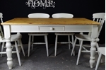 Picture of Rustic Pine 5ft Farmhouse table + 6 Spindle Back chairs