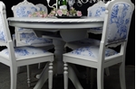 Picture of French Style Extending Dining Table With 4 Antique and 2 Vintage Louis Chairs