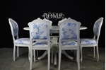 Picture of French Style Extending Dining Table With 4 Antique and 2 Vintage Louis Chairs