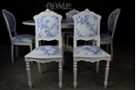 Picture of French Style Extending Dining Table With 4 Antique and 2 Vintage Louis Chairs