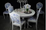 Picture of French Style Extending Dining Table With 4 Antique and 2 Vintage Louis Chairs