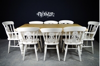 Picture of 6ft Country Pine Farmhouse Table + 8 Beech Fiddleback Chairs.