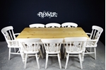 Picture of 6ft Country Pine Farmhouse Table + 8 Beech Fiddleback Chairs.
