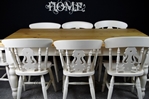 Picture of 6ft Country Pine Farmhouse Table + 8 Beech Fiddleback Chairs.