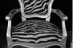 Picture of Silver Louis-Style Chairs with Zebra Print Fabric