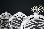 Picture of Silver Louis-Style Chairs with Zebra Print Fabric