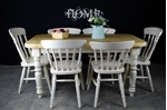 Picture of 5ft Pine Farmhouse Table + 6 Beech Slat Back Chairs