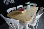 Picture of 5ft Pine Farmhouse Table + 6 Beech Slat Back Chairs