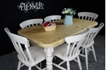 Picture of 5ft Pine Farmhouse Table + 6 Beech Slat Back Chairs