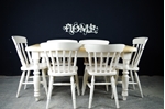 Picture of 5ft Pine Farmhouse Table + 6 Beech Slat Back Chairs