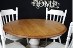 Picture of Round Pedestal Pine Table + 4 Farmhouse Chairs