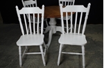 Picture of Round Pedestal Pine Table + 4 Farmhouse Chairs