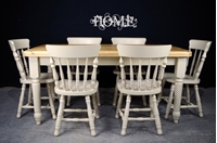 Picture of Unique 5ft 6in Pine Farmhouse Table + 6 Chairs