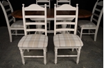 Picture of Oval Pine Twin Pedestal Table + 6 beech ladder backed chairs 