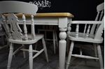 Picture of 6ft Country Pine Farmhouse Table + 6 Beech Fiddleback Chairs.