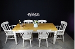 Picture of 6ft Country Pine Farmhouse Table + 6 Beech Fiddleback Chairs.