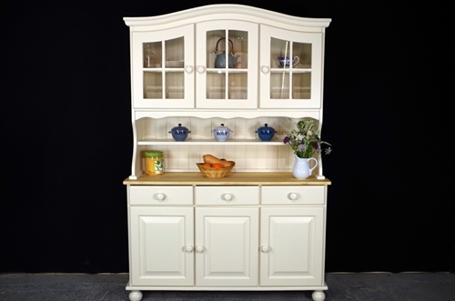Picture of Country Pine Dresser with Curved Display Doors