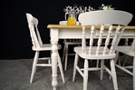 Picture of Country Pine Farmhouse Table + 6 Beech Spindle back chairs