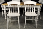 Picture of Country Pine Farmhouse Table + 6 Beech Spindle back chairs