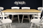 Picture of Country Pine Farmhouse Table + 6 Beech Spindle back chairs