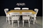 Picture of Country Pine Farmhouse Table + 6 Beech Spindle back chairs