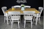 Picture of Country Pine Farmhouse Table + 6 Beech Spindle back chairs