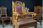 Picture of Antique Carved Oak Dining Chairs c1890