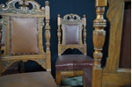 Picture of Antique Carved Oak Dining Chairs c1890