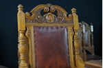 Picture of Antique Carved Oak Dining Chairs c1890
