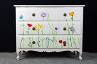 Picture of 3 Drawer Chest - Original Flower Art 