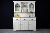 Picture of Pine Boarded Dresser in Pale Linen