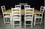 Picture of Pine Extending Table + 6 Ladderback chairs