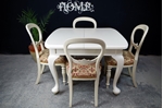 Picture of Antique Extending Wind Out Table and 6 Balloon Back Chairs
