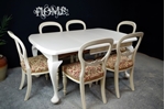 Picture of Antique Extending Wind Out Table and 6 Balloon Back Chairs