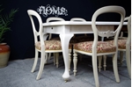 Picture of Antique Extending Wind Out Table and 6 Balloon Back Chairs