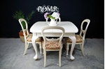 Picture of Antique Extending Wind Out Table and 6 Balloon Back Chairs