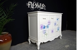 Picture of French Style 6 Drawer Chest with Artwork Blue/Lilac Alliums