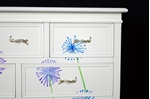 Picture of French Style 6 Drawer Chest with Artwork Blue/Lilac Alliums