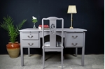 Picture of Vintage Desk with Carved Dragon Chair