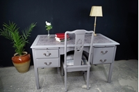 Picture of Vintage Desk with Carved Dragon Chair