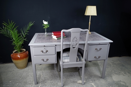 Picture of Vintage Desk with Carved Dragon Chair
