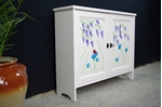 Picture of Bedroom TV Stand / Bookcase - Original Flower Art 